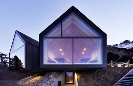 Obereggen Mountain Hut in Italian Alps