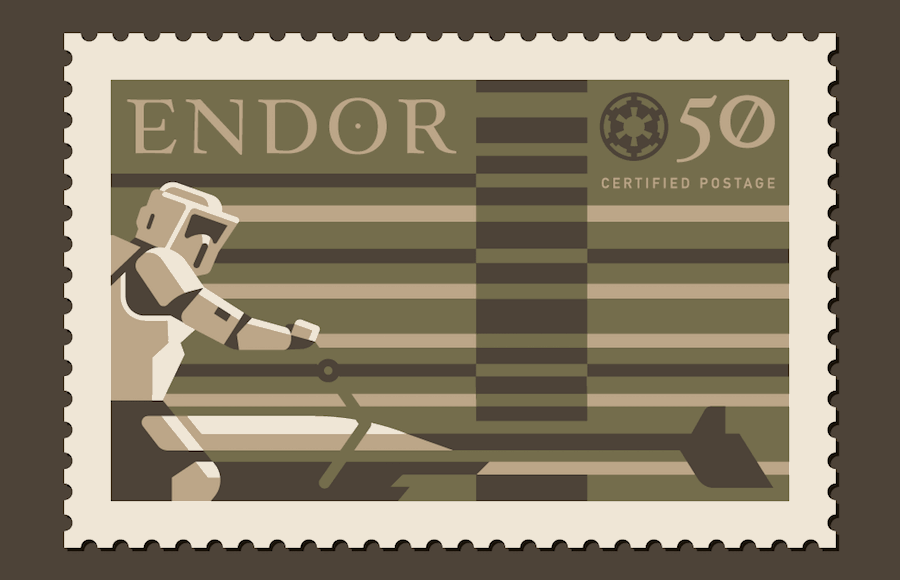 Stamps Created with 80&rsquo;s Pop Culture References