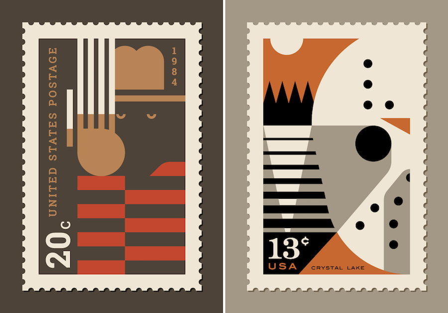 Stamps Created with 80's Pop Culture References-2
