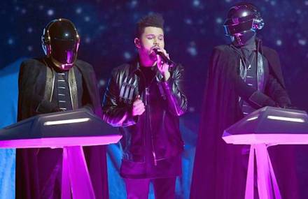 The Weeknd & Daft Punk Performing at the Grammy Awards