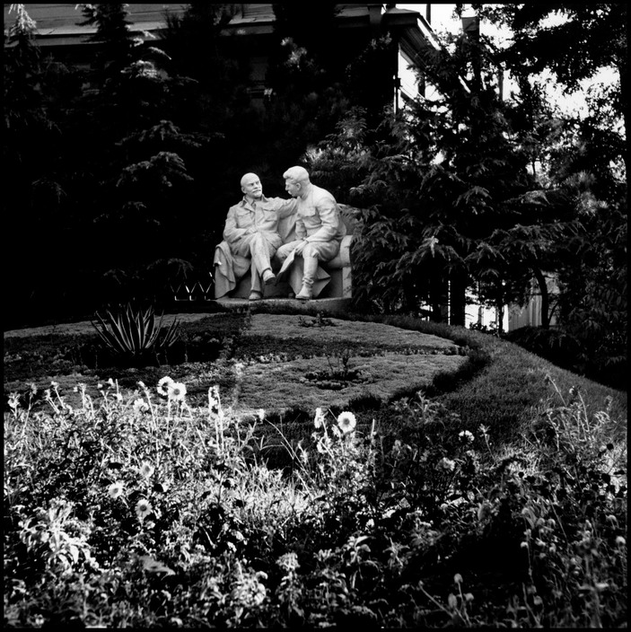 USSR. 1947. Statues of Stalin with Lenin.