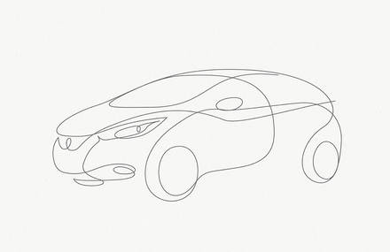 « Behind The Scene » Pictures of Micra Drawn in One Line