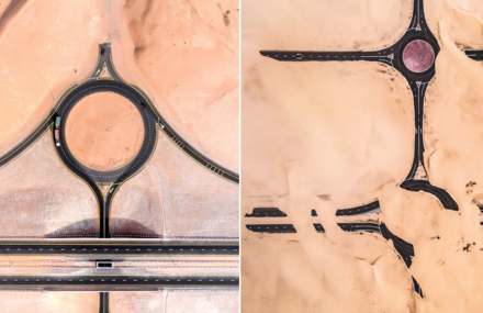 Elevated Perspective of Deserts and Coastlines
