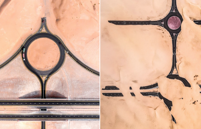 Elevated Perspective of Deserts and Coastlines
