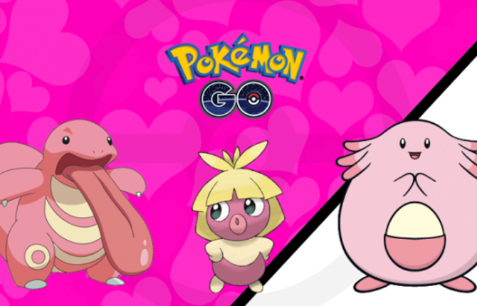 Pink Pokémon Go for Valentine’s Day
