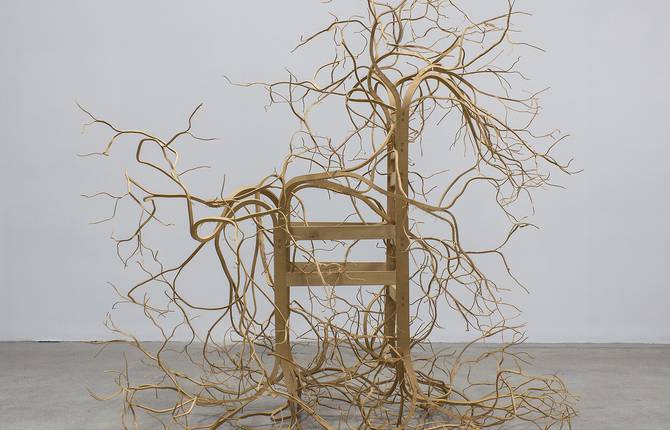 Resplendent Sculpture with Natural Materials