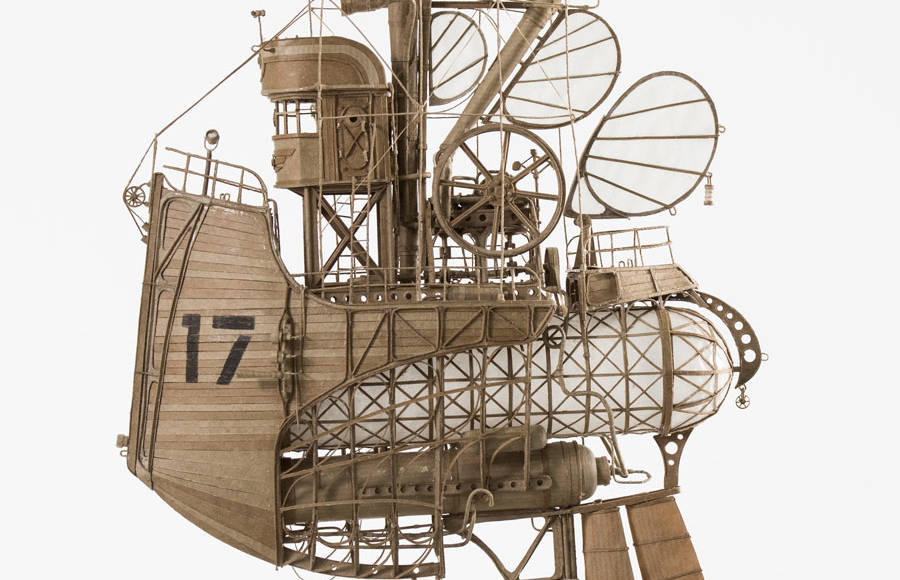 Beautiful Cardboard Airships by Jeroen van Kesteren