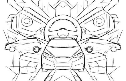 Sketch of Colorful Work by Van Orton Design