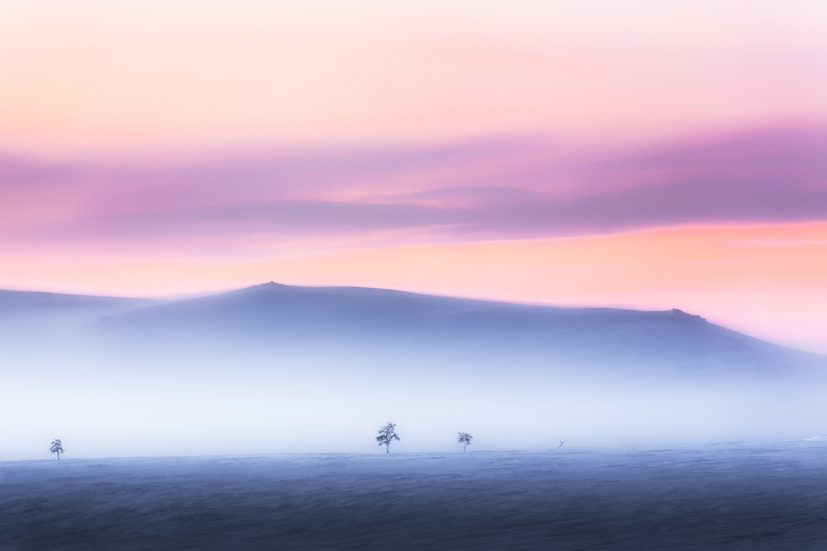 Mist covered hills, Finland