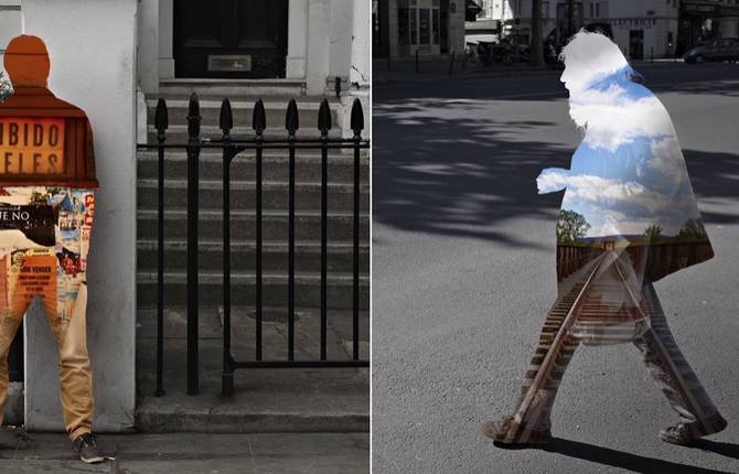 Surreal Digital Collages on People in the Street