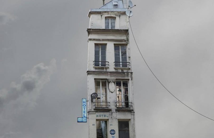 Poetic Flying Houses Photomontage by Laurent Chehere