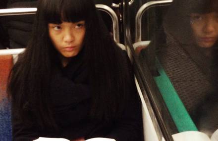 Parisian Women Reading in the Metro by Audrey Siourd