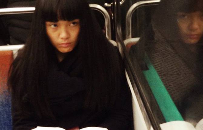 Parisian Women Reading in the Metro by Audrey Siourd