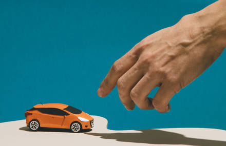 Adorable Miniature Car Replica Made in Paper