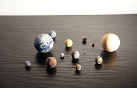 Tiny Realistic 3D Printed Solar System