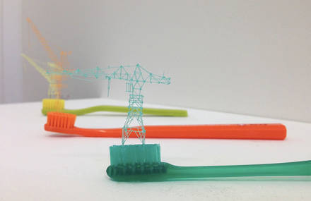 Incredible Miniature Towers made from Toothbrush Bristles