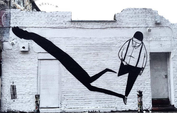 Funny Black & White Mural Artworks