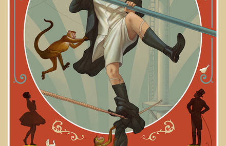 Graphic Illustrated Posters of Famous Charlie Chaplin&rsquo;s Movies