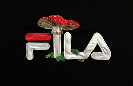 Embroideries on Sportswear Famous Logos