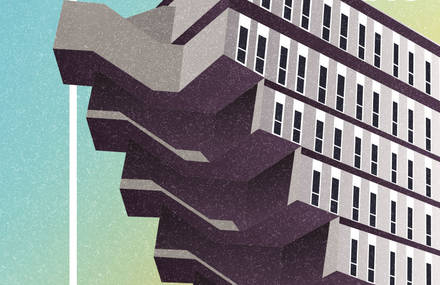 Dazzling Illustrations of Brutalism Architecture