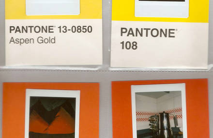 Perfect Mashups Between Instant Photographs & Pantone Cards