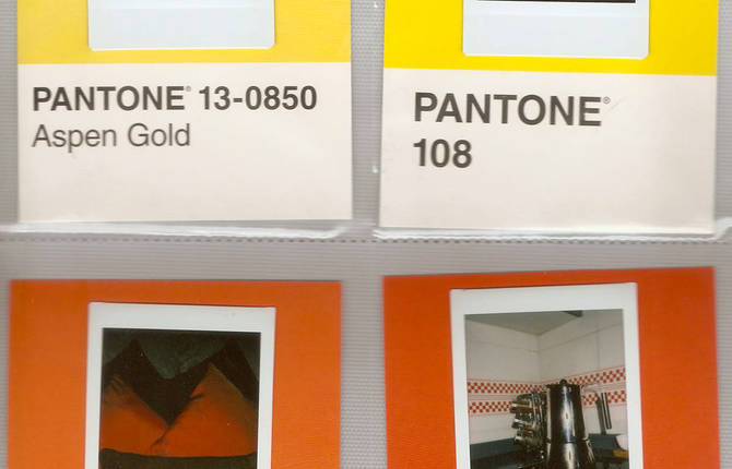 Perfect Mashups Between Instant Photographs & Pantone Cards