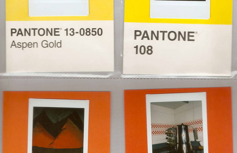 Perfect Mashups Between Instant Photographs & Pantone Cards