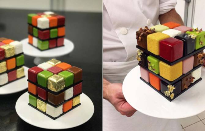 Rubik’s Cube Cake by Cedric Grolet