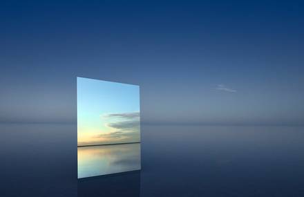 Poetic Pictures of Mirror Reflecting Horizon by Murray Frederick
