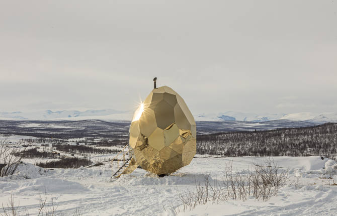 Amazing Egg-shaped Sauna in Kiruna