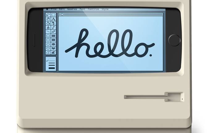 Turning an iPhone into a Vintage Macintosh