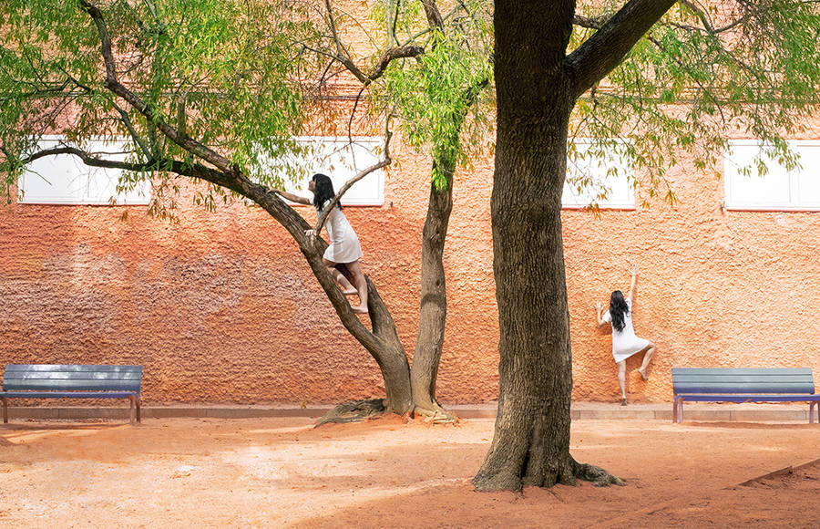 Joyful Picture Series of Two Twin Sisters