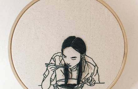 Fantastic Hairstyles Embroideries by Sheena Liam