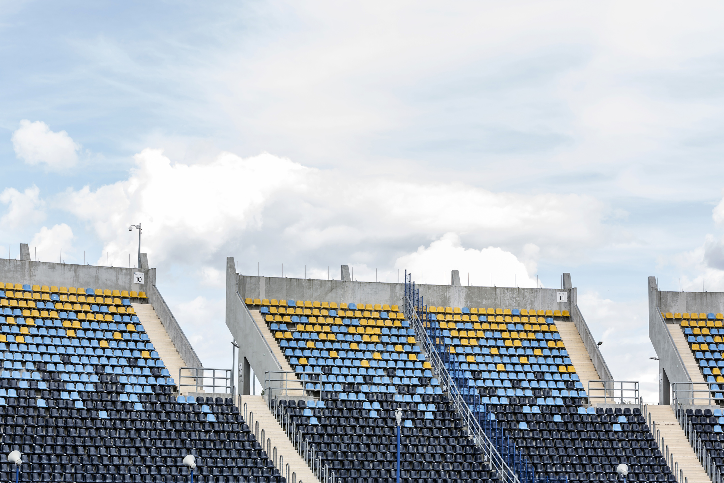 Empty grandstand in stadium