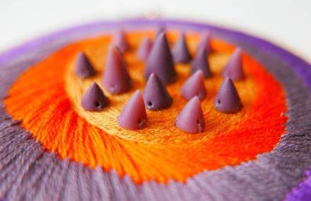 Colorful 3D Embroideries by Justyna Wolodkiewicz