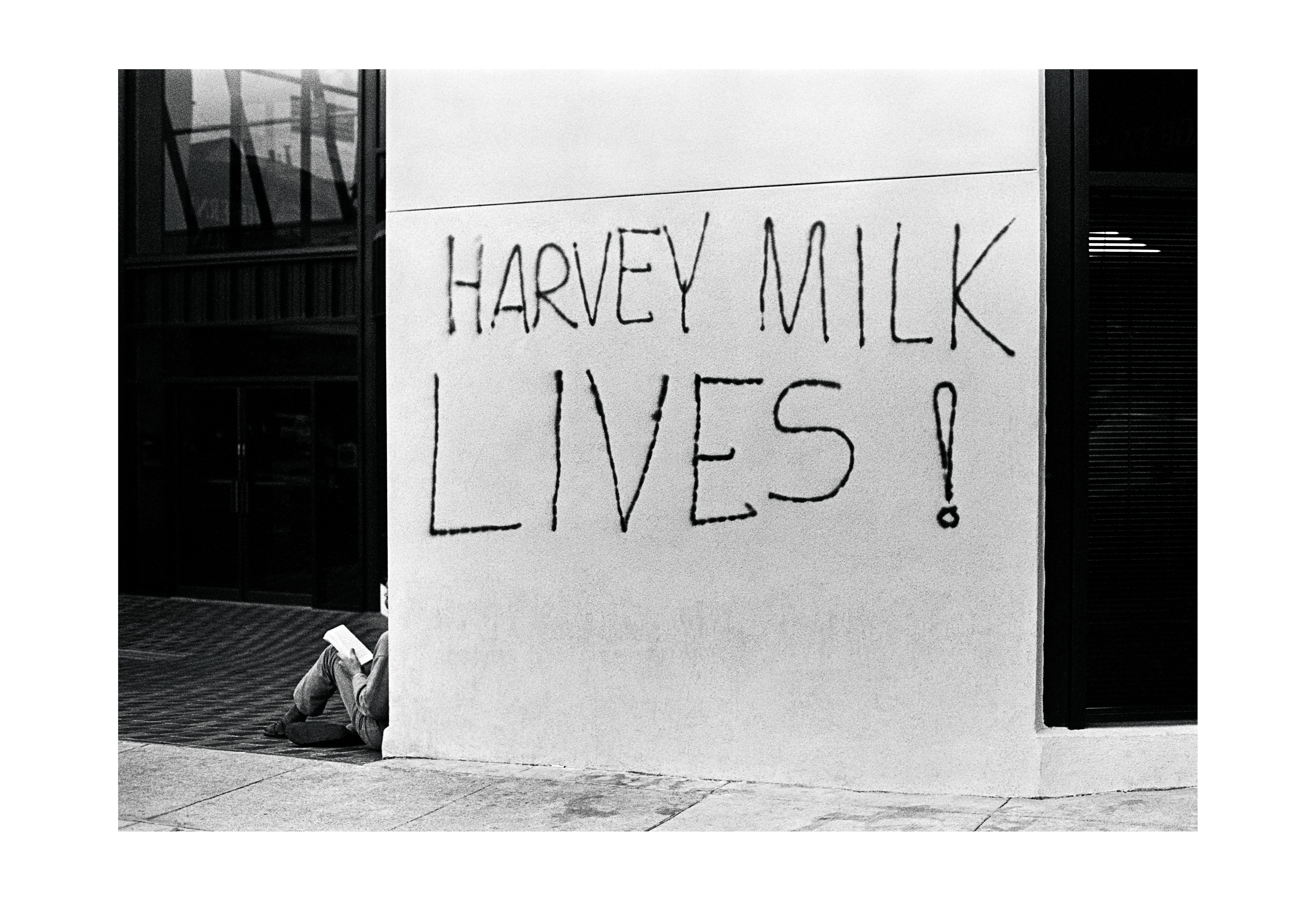 Harvey Milk lives grafitti on Castro Street, May 22, 1978
