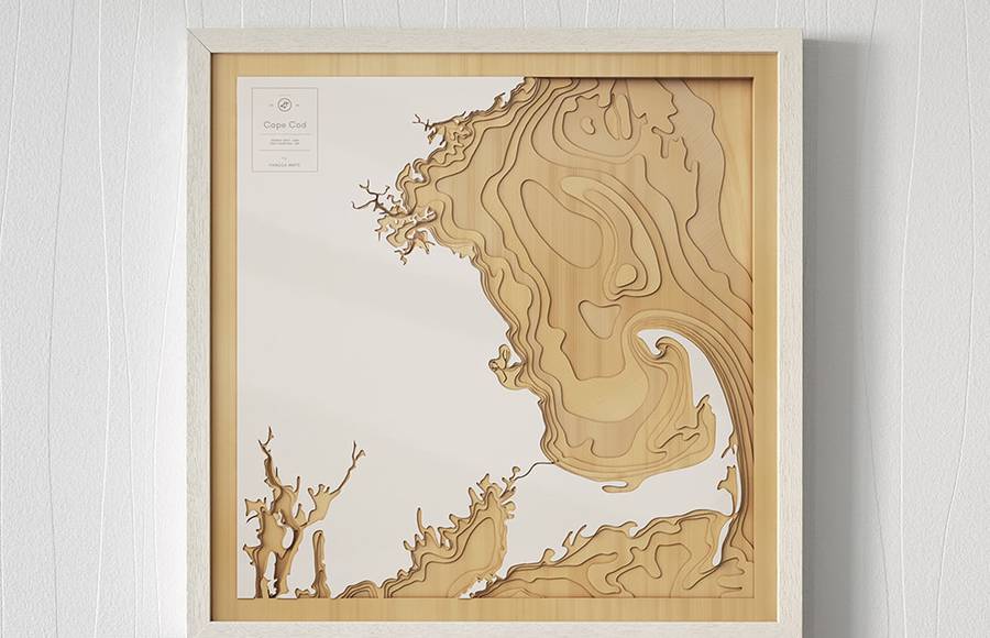 Exquisite Wooden Maps of Coastlines