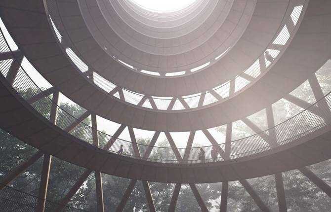 Impressive New Observation Tower in Camp Adventure in Danemark
