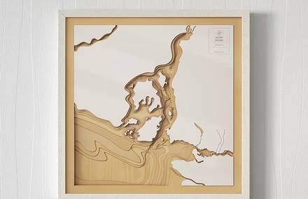 Exquisite Wooden Maps of Coastlines