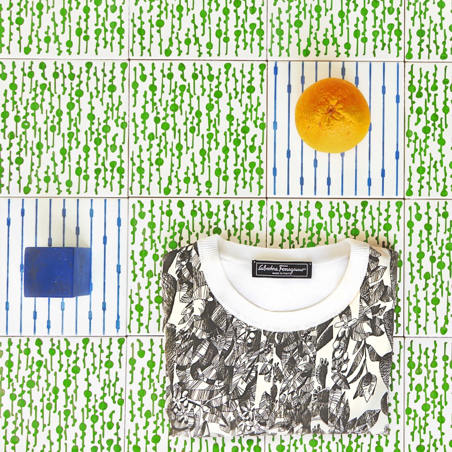 Ferragamo orange sales fiber collection