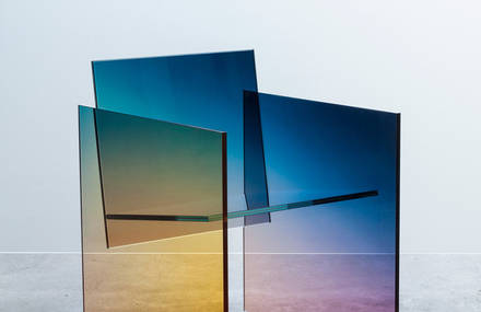 Beautiful Gradient Glass Chair by Germans Ermics