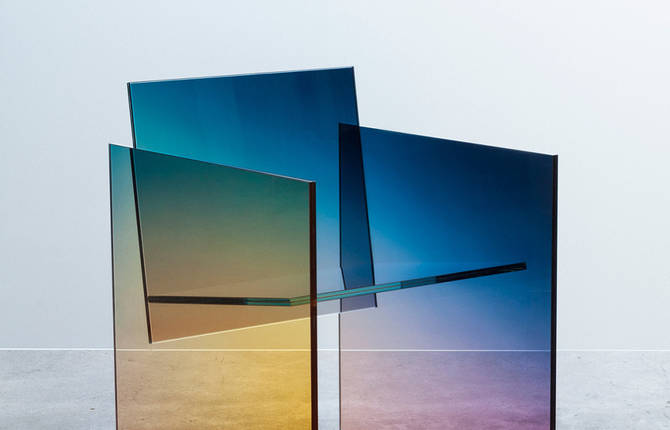 Beautiful Gradient Glass Chair by Germans Ermics