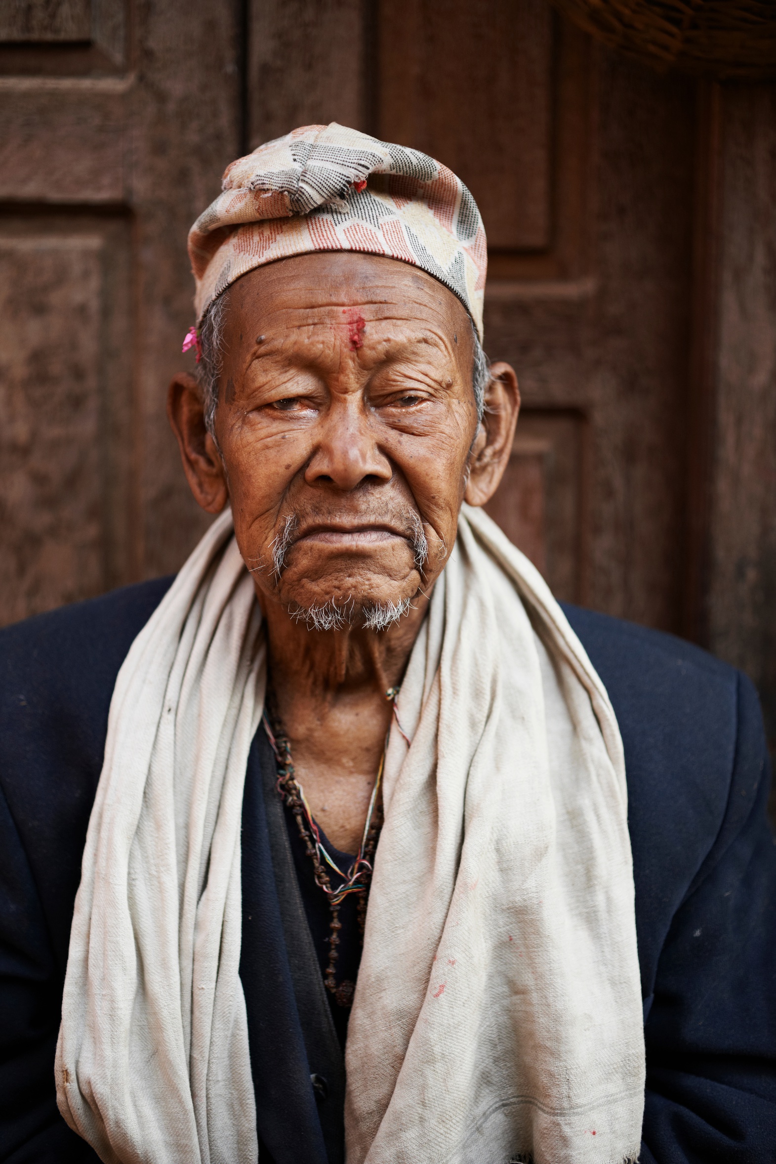 Portrait of senior man, Thamel, Kathmandu, Nepal