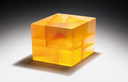 Geometric & Colorful Glass Sculptures by Jiyong Lee