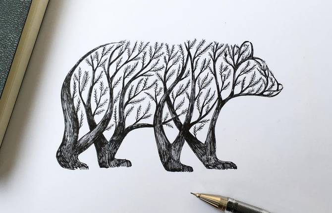 Thin Ink Illustrations by Alfred Basha