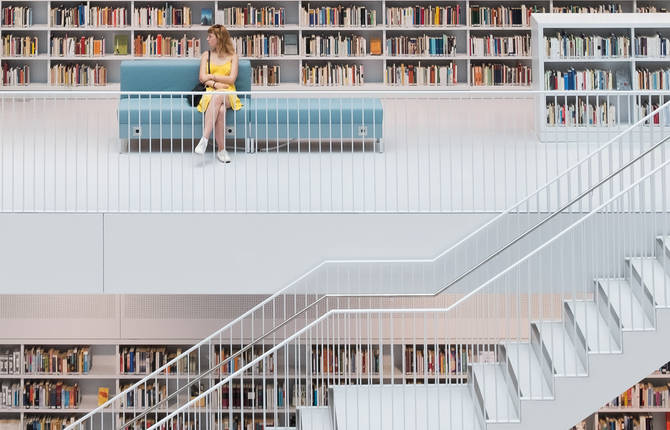 Peaceful Library in Stuttgart by Skander Khlif