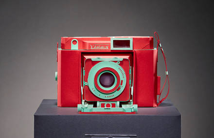 Colorful Reproductions of Vintage Camera in Paper