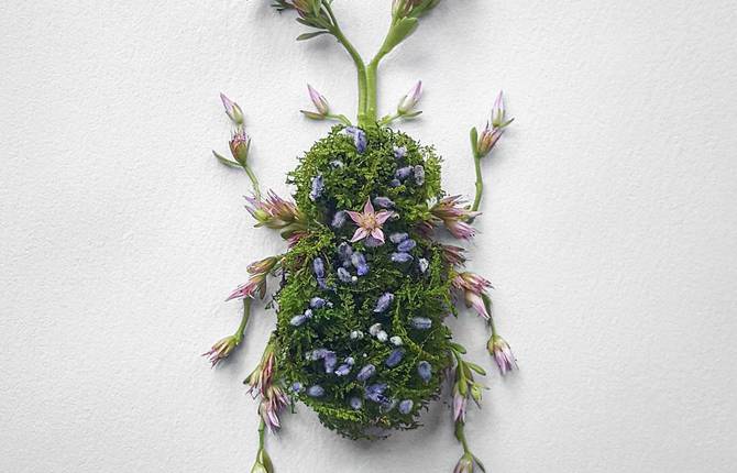 Fascinating Insects Flower Sculptures by Raku Inoue