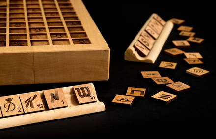 Wooden Scrabble Imagined with Brand Logos