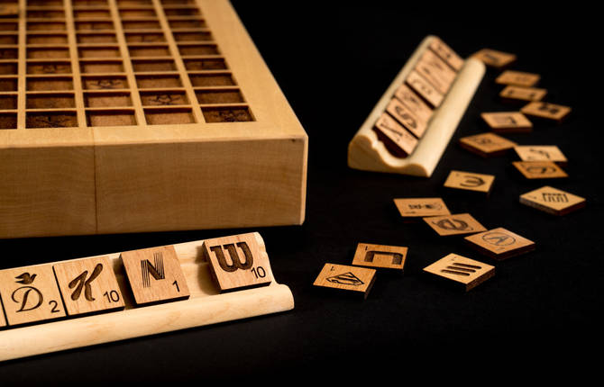 ETE – Wooden Scrabble Imagined with Brand Logos
